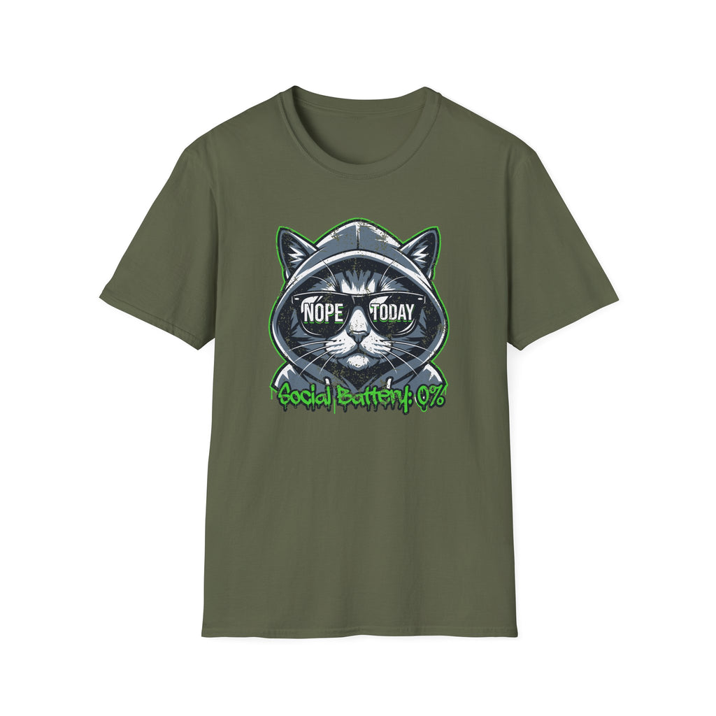 Nope Today, Social Battery Is 0% T-Shirt
