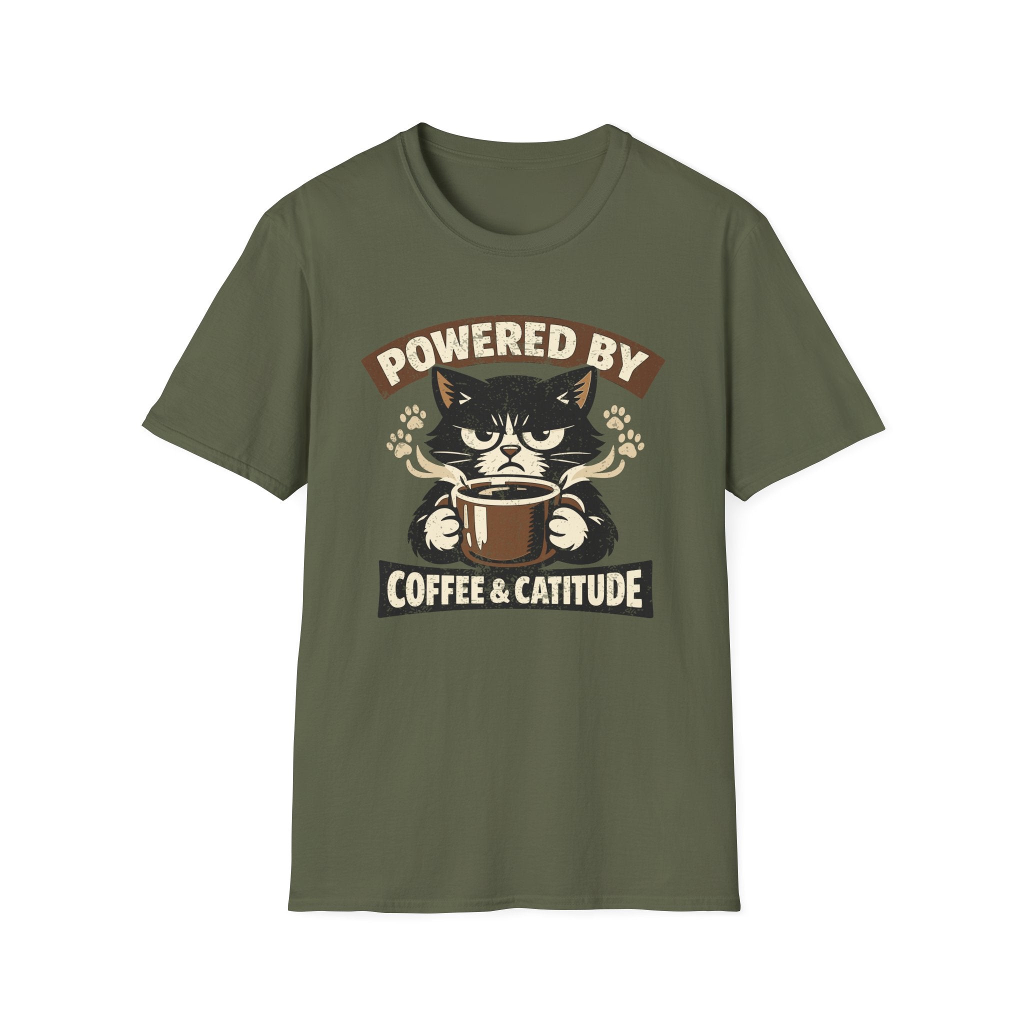 Powered By Coffee & Catitude T-Shirt