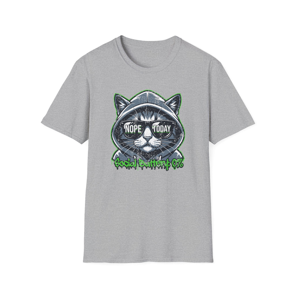 Nope Today, Social Battery Is 0% T-Shirt