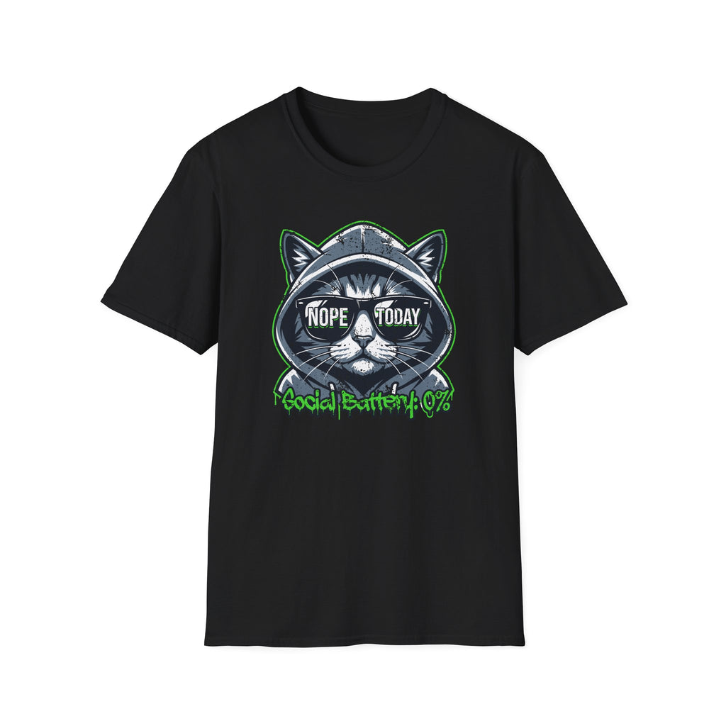 Nope Today, Social Battery Is 0% T-Shirt