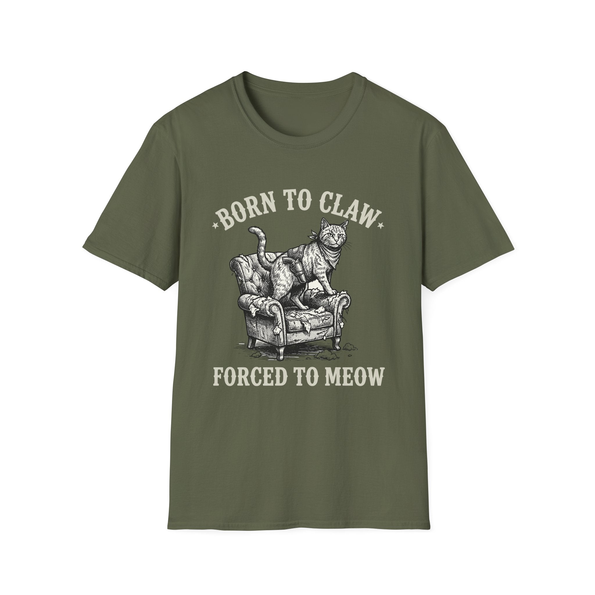 Born To Claw Forced To Meow T-Shirt