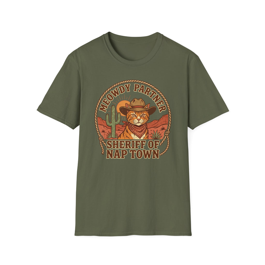Meowdy Partner Sheriff Of Nap Town T-Shirt