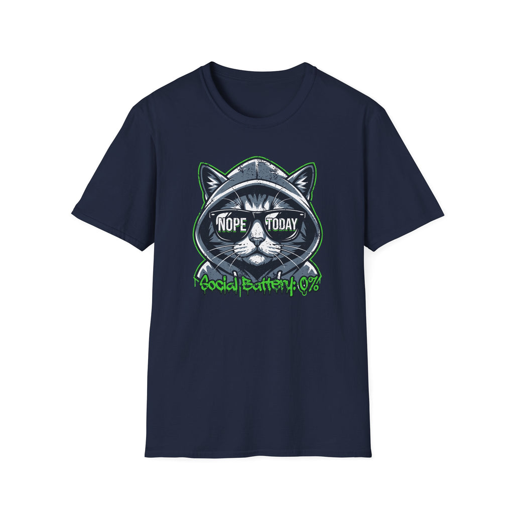 Nope Today, Social Battery Is 0% T-Shirt