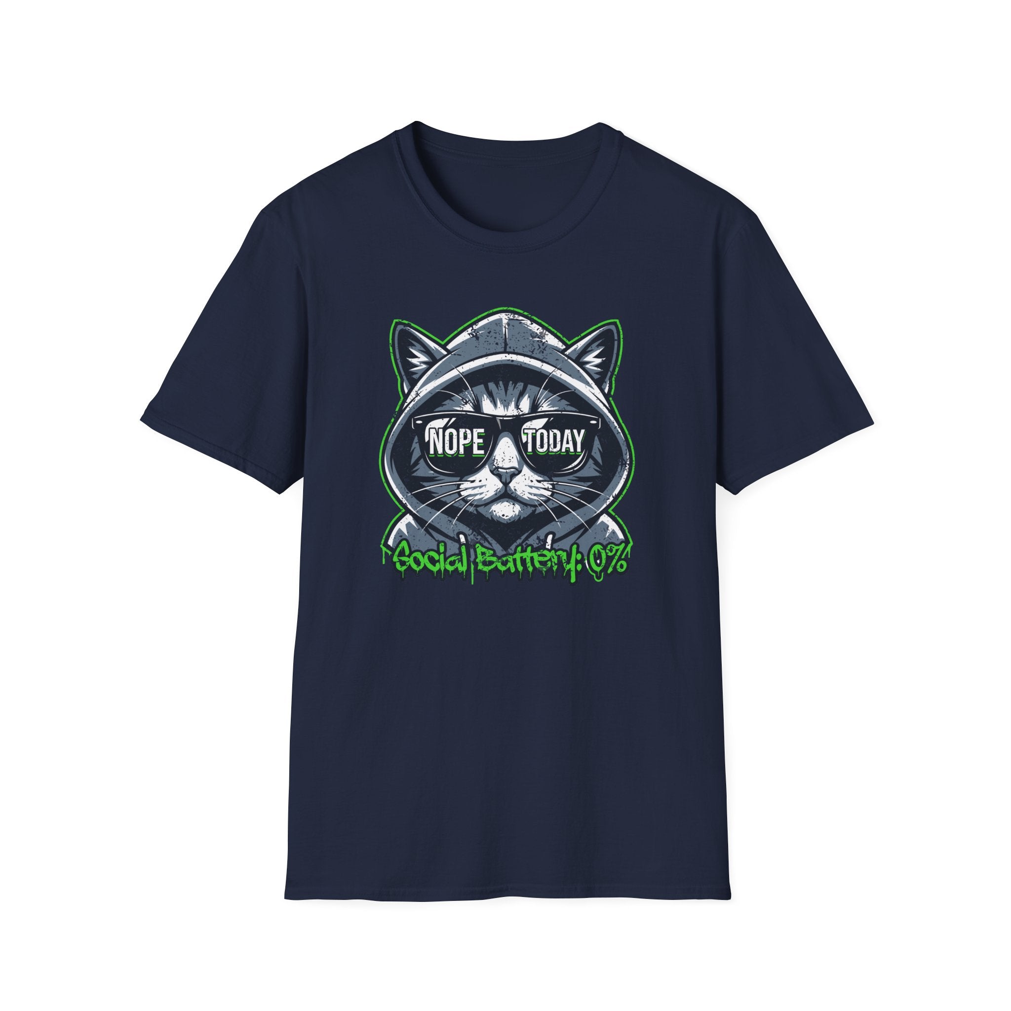 Nope Today, Social Battery Is 0% T-Shirt